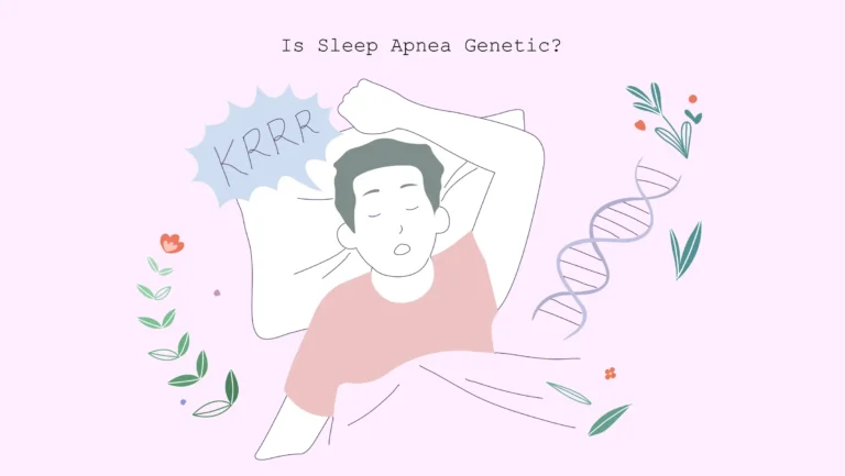 xxx Is sleep apnea genetic Man sleeping on bed and genetic factors of sleep apnea